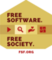 Free Software & Free Society sticker - Design