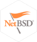 Pegatina NetBSD white