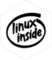 Linux Inside white sticker