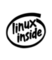 Pegatina Linux Inside white - Diseño