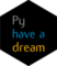 Py Have a Dream black sticker - Design