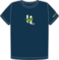 Haiku 3D organic navy t-shirt