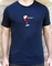 Wine organic navy t-shirt - Photo