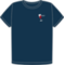 Wine heart organic navy t-shirt