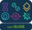 openSUSE Distro Flavors organic navy t-shirt - Design