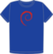 Debian Spiral Cobalt organic t-shirt