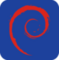 Debian Spiral Cobalt organic t-shirt - Design