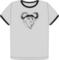 GNU ringer heart t-shirt