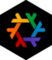 NixOS Rainbow black sticker