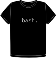 BASH back: #!/bin/bash t-shirt (FW0145)