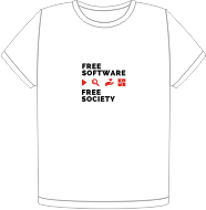 Free Software & Free Society t-shirt (FW0157)