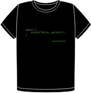 Hello World in C t-shirt (FW0172)