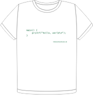 Hello World in C t-shirt (FW0173)