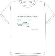 Hello World in Argh! t-shirt (FW0179)
