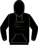 Hello World in C: And God said sweatshirt (FW0182)