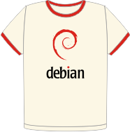 Debian Retro Ringer Organic t-shirt (FW0230)