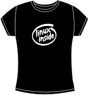 Linux Inside II fitted t-shirt (FW0339)