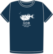 organic GNU GDB t-shirt (FW0345)