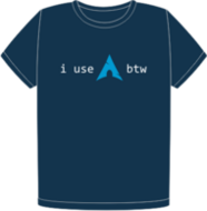 I use Arch btw navy organic t-shirt (FW0413)