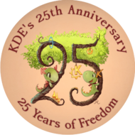 KDE 25th Anniversary 4.5 * 4.5 sticker (FW0448)