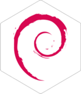Debian white sticker (FW0454)
