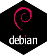 Pegatina Debian black (FW0455)