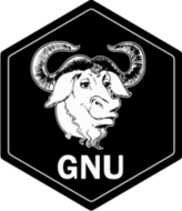 GNU black sticker (FW0459)