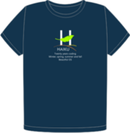 Haiku 20 Anniv. organic tight navy t-shirt (FW0478)
