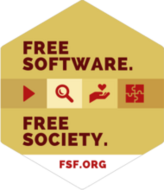Free Software & Free Society sticker (FW0486)