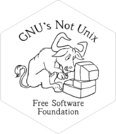 GNU is not Unix sticker (FW0534)