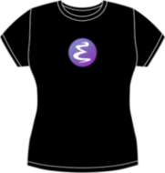 Emacs fitted black t-shirt (FW0673)