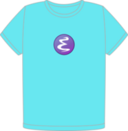 Emacs teal t-shirt (FW0678)