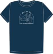 Antique GNU is not Unix navy organic t-shirt (FW0691)