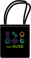 openSUSE Distro Flavors Black Tote bags (FW0830) openSUSE Distro Flavors Black Tote bags (FW0830)