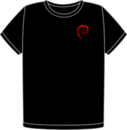 Debian only logo heart t-shirt (FW0911)