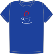 Debian Debian Tea Cup Cobalt organic t-shirt (FW0915)