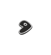 Gentoo black 3 cms. vinyl (FW0928)