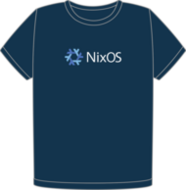 NixOS organic navy t-shirt (FW0947)