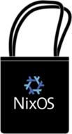 The NixOS black organic Tote bags (FW0956)